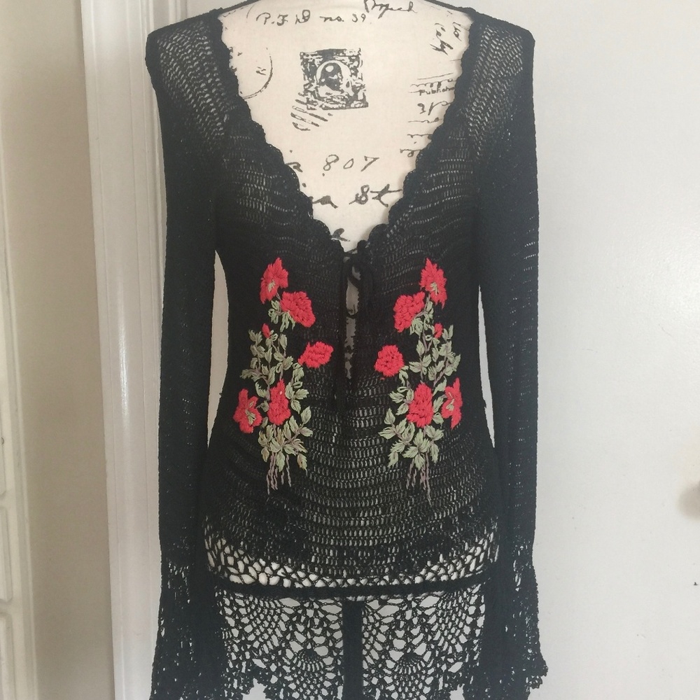 Trilogy Crochet Top Cover up